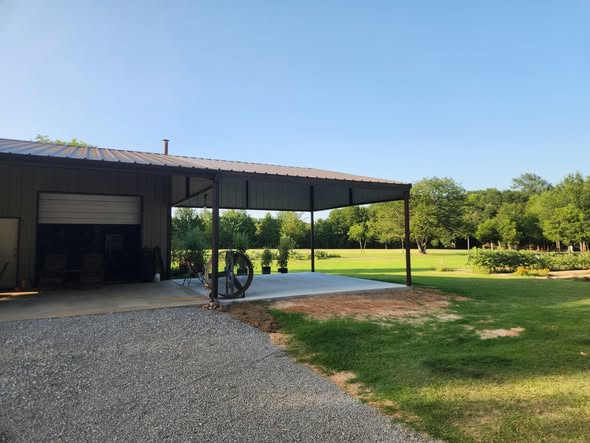 Freestanding metal pavilion